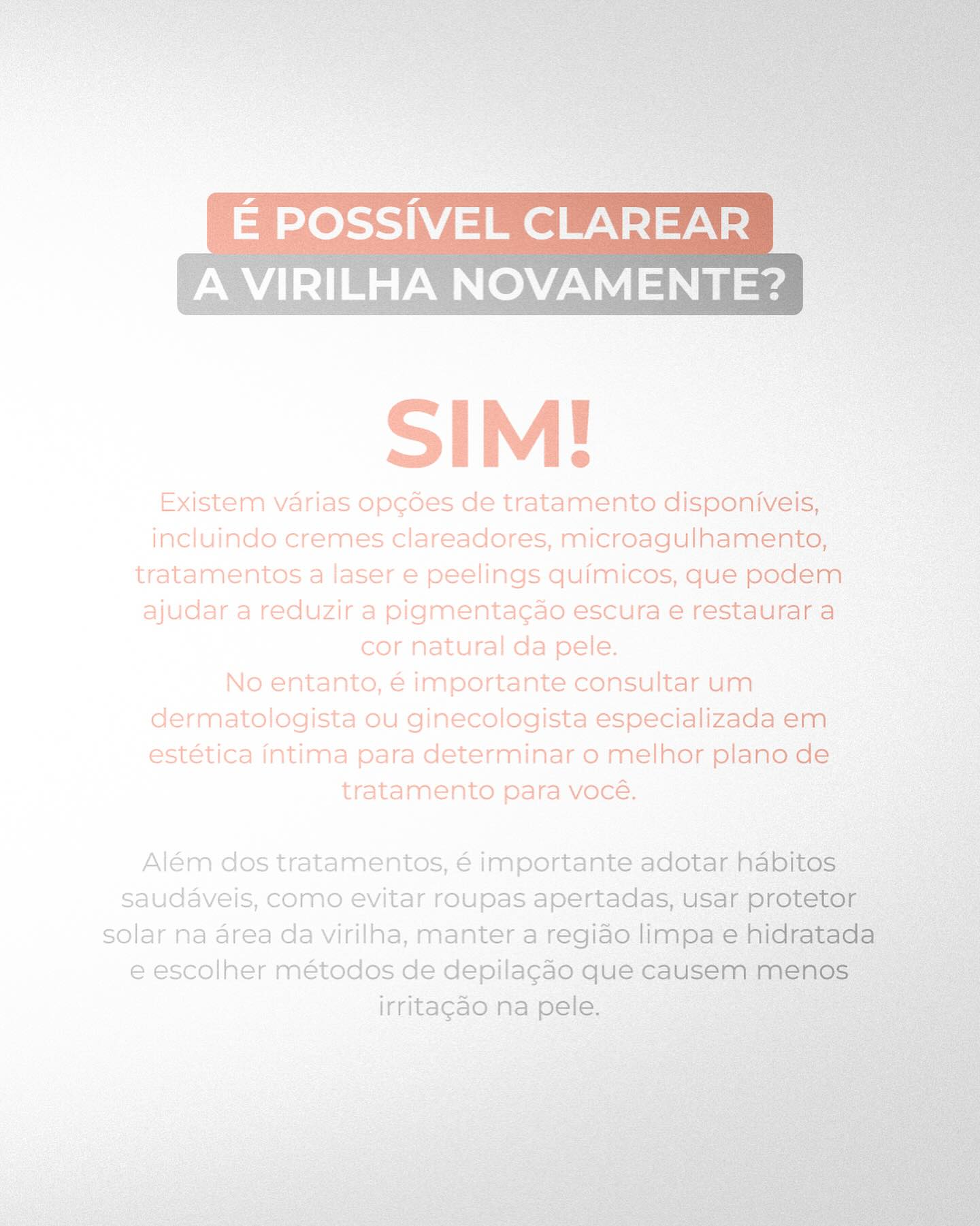 Você já deixou de usar um biquíni que gosta devido ao escurecimento da sua virilha?