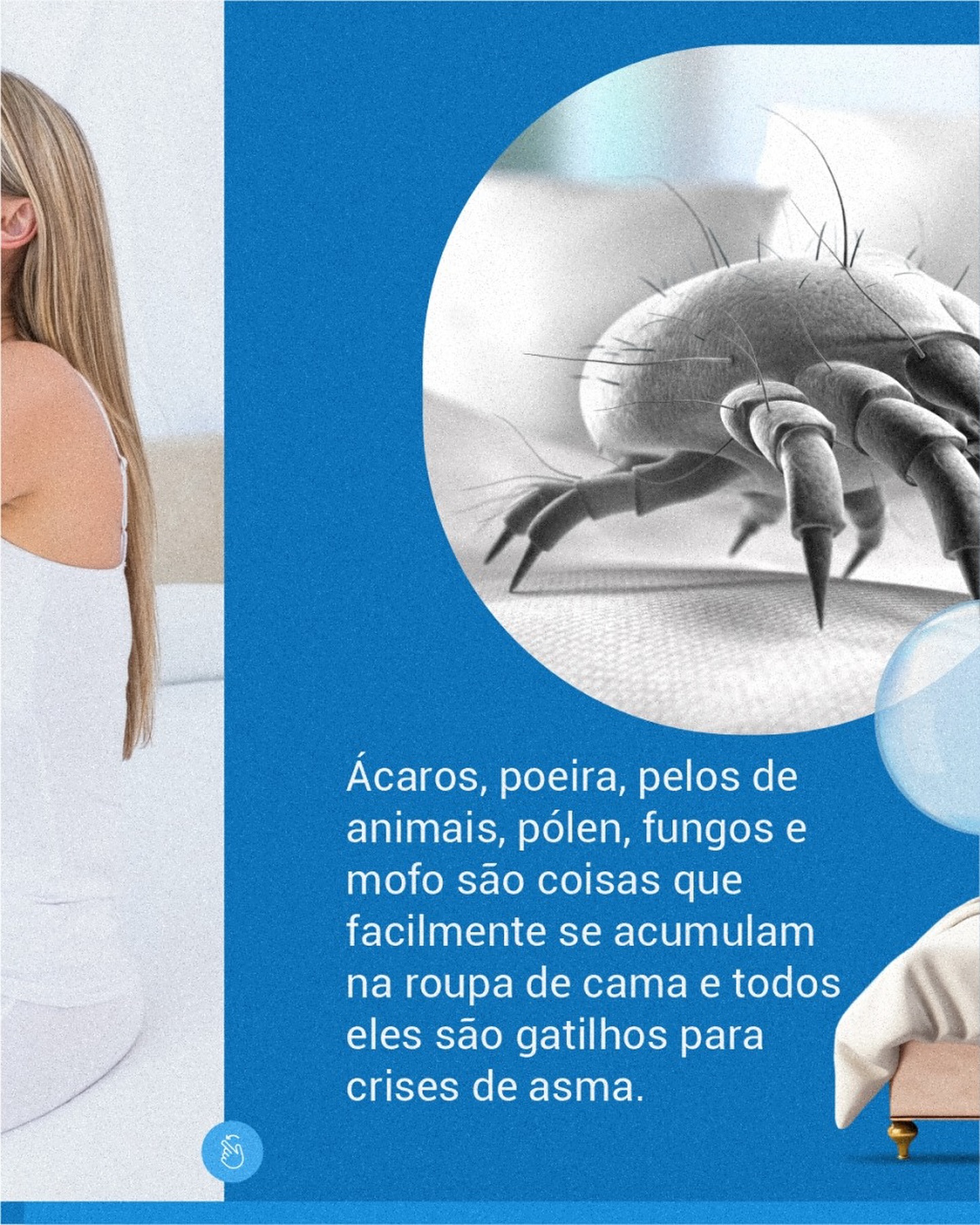 Sabe porque pessoas asmáticas precisam manter suas roupas de cama sempre limpas?