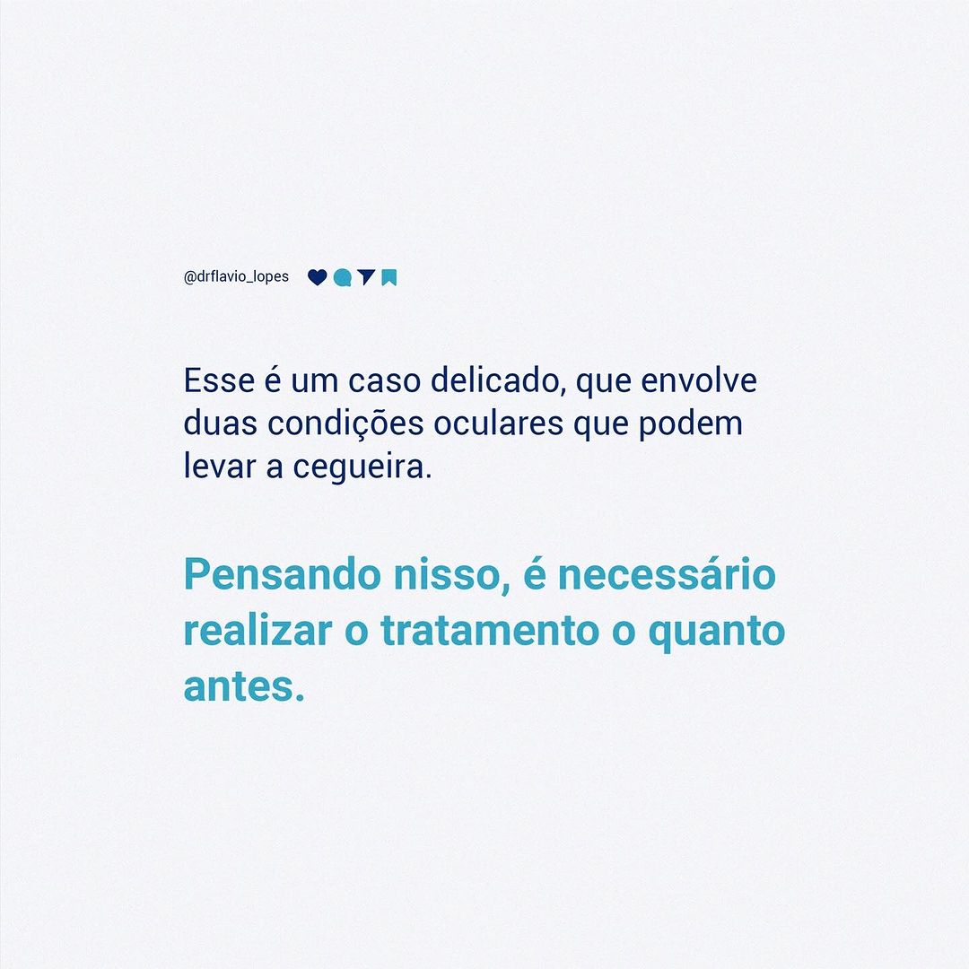 E se vier junto com glaucoma?