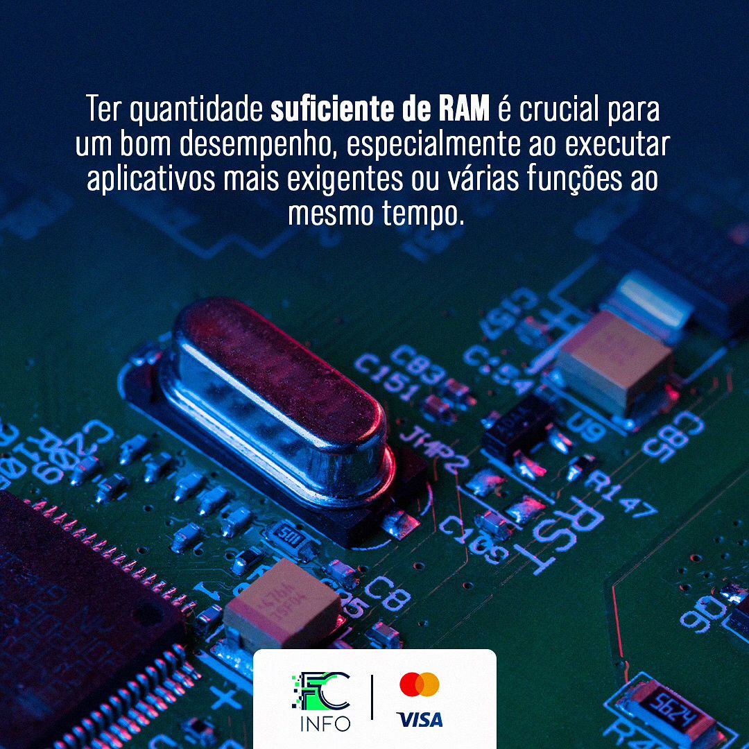 Uma boa memória RAM agiliza o funcionamento do seu computador, para funções simples e complexas.