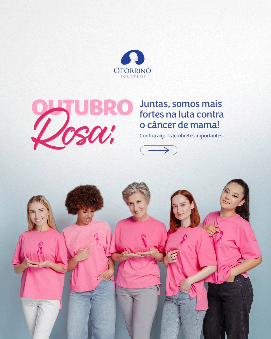 Outubro é o mês de conscientização sobre o câncer de mama.