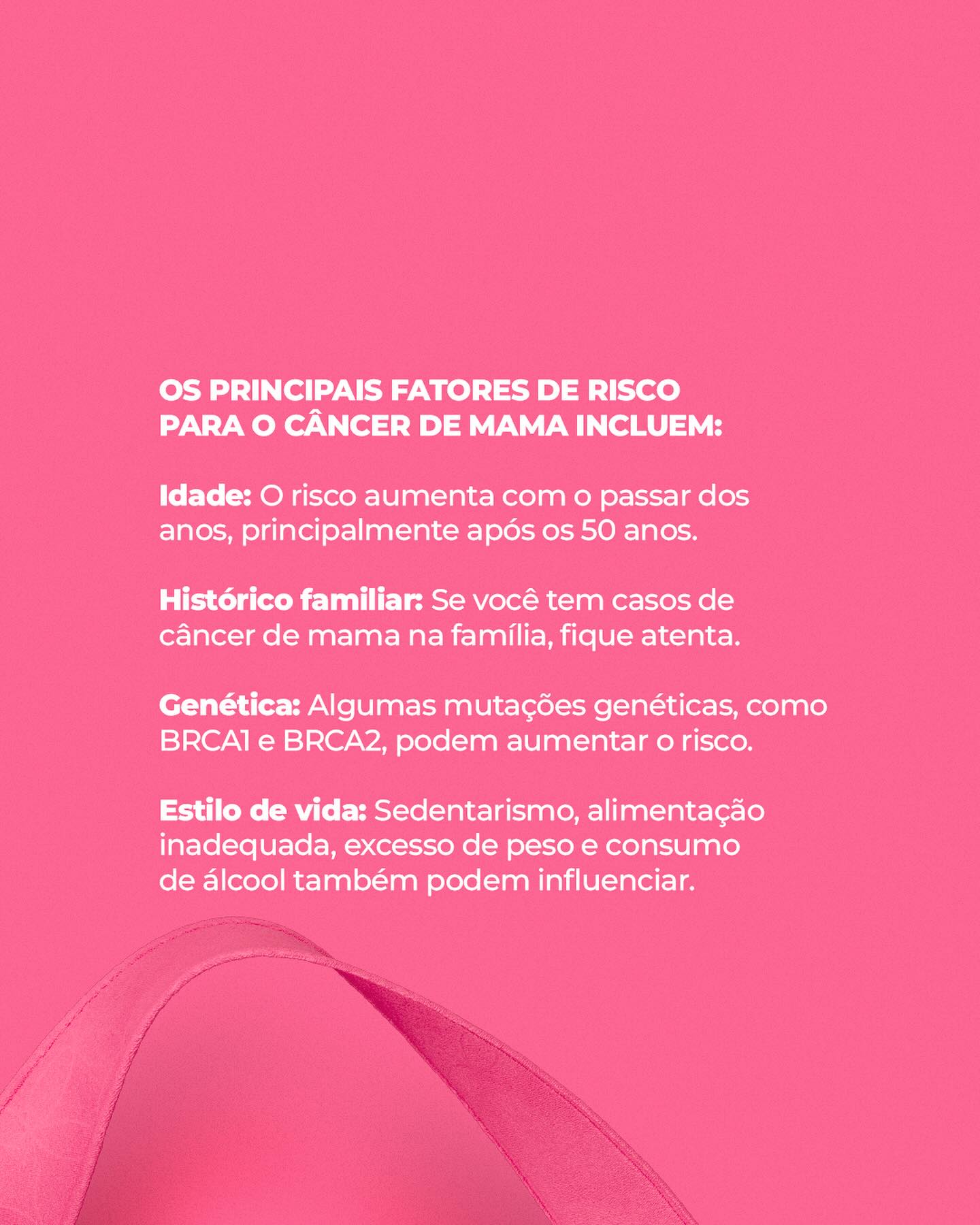 Quais são os fatores de risco para o Câncer de Mama? É possível preveni-lo?
