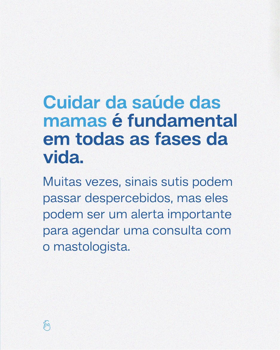 Fique atenta aos sinais do seu corpo e agende uma consulta!