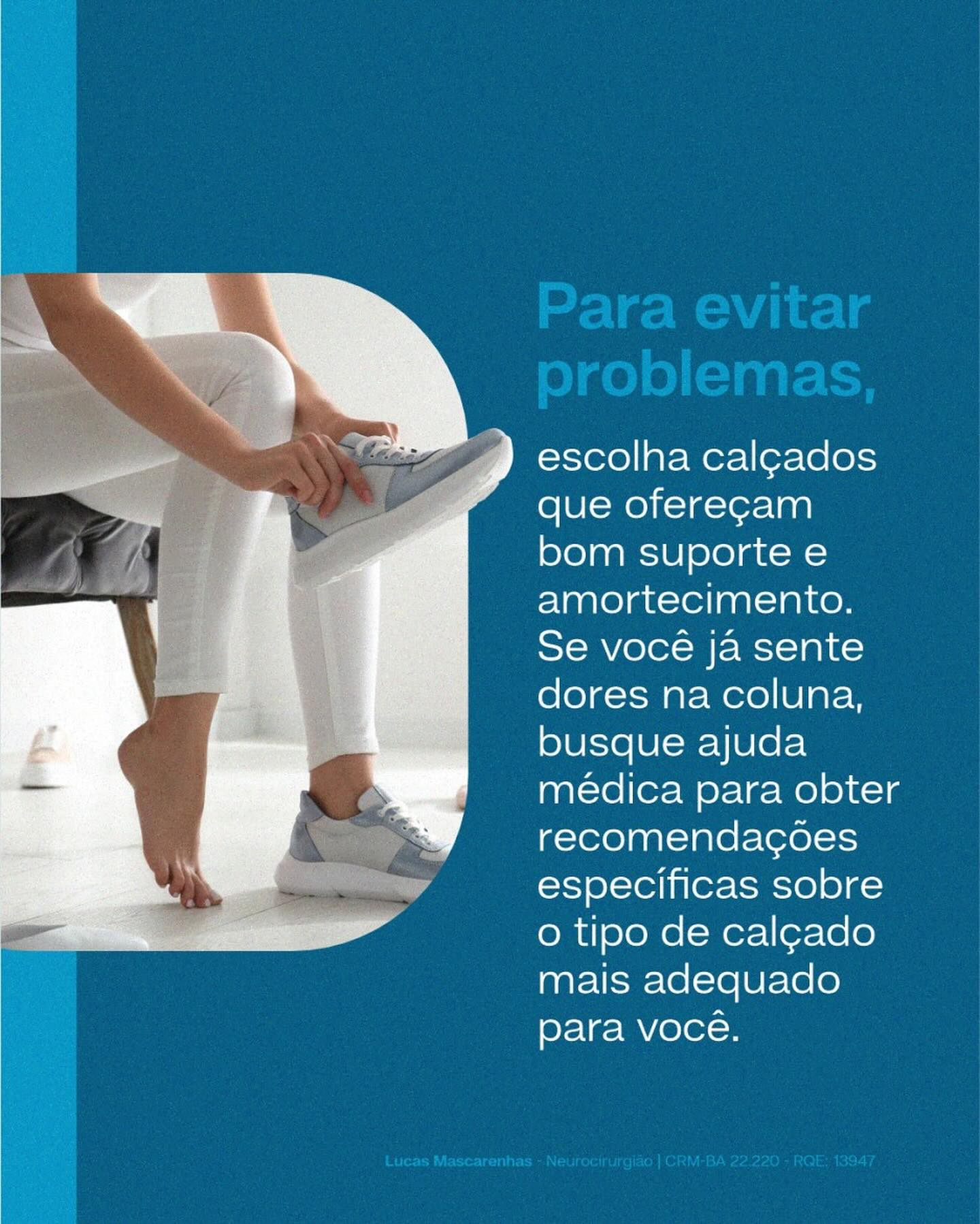 O tipo de calçado pode impactar minha coluna?