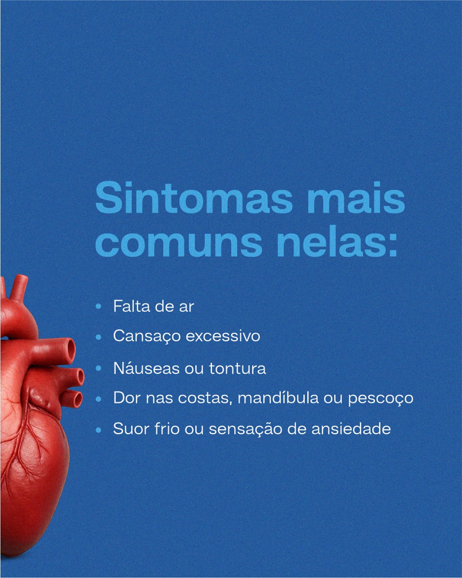 Coração das mulheres. Sabia que os sintomas do infarto nelas pode ser diferente?