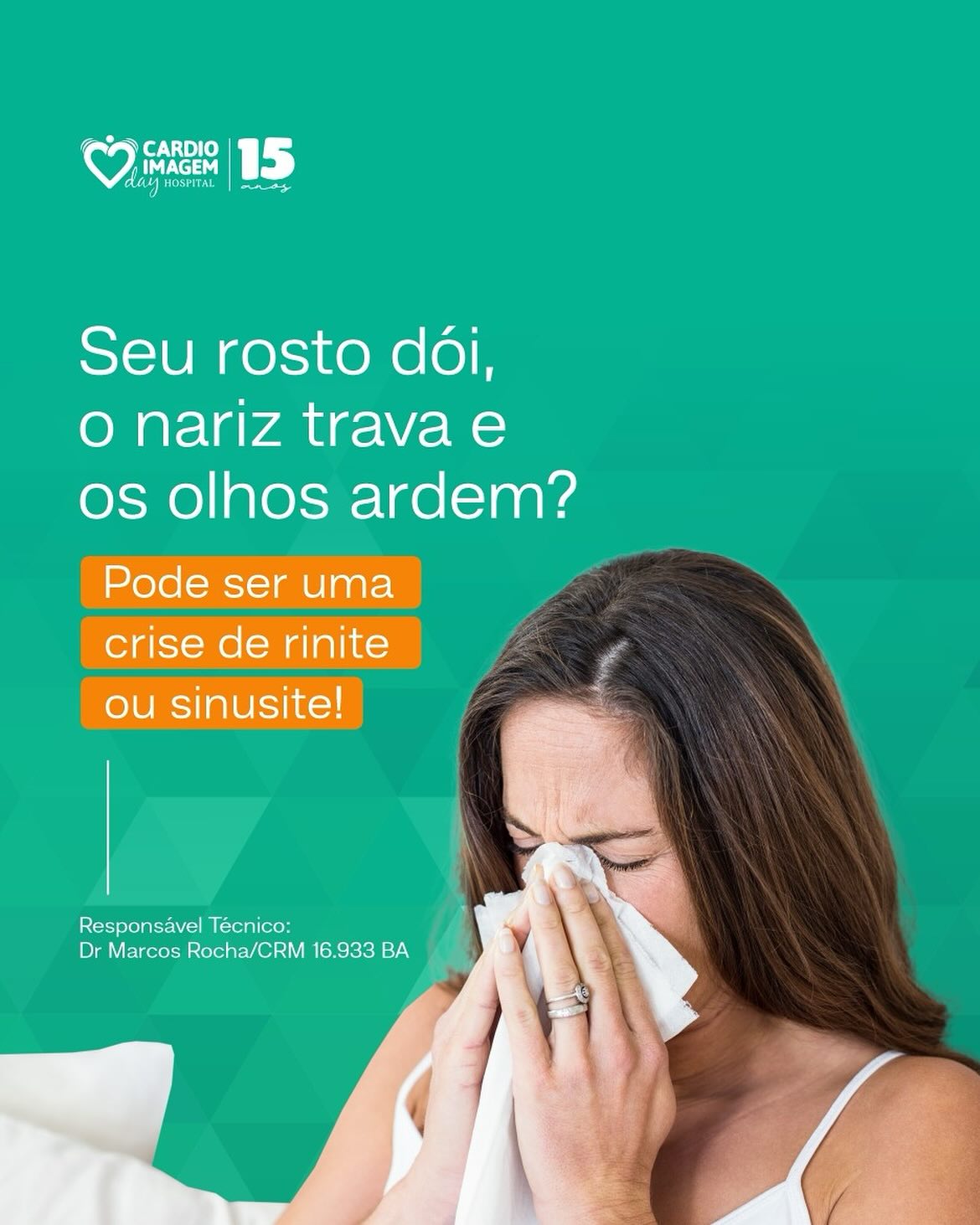 Seu rosto dói, o nariz trava e os olhos ardem?