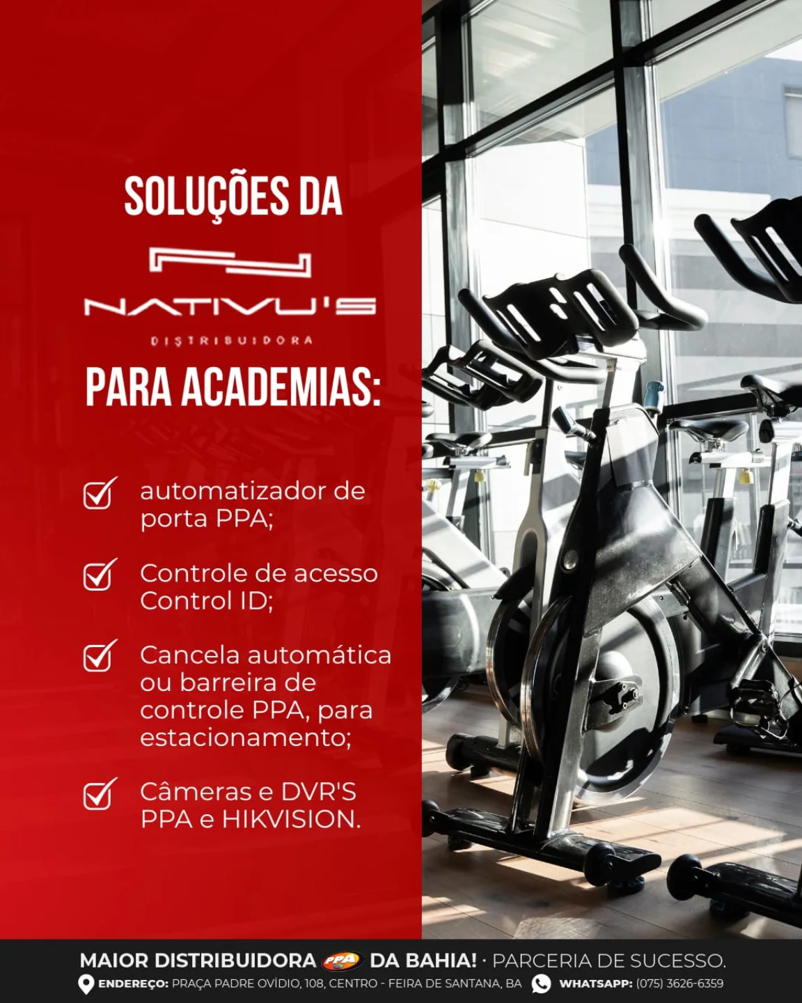 Sua próxima instalação em academias pode ficar muito mais completa com as soluções da Nativu’s!
