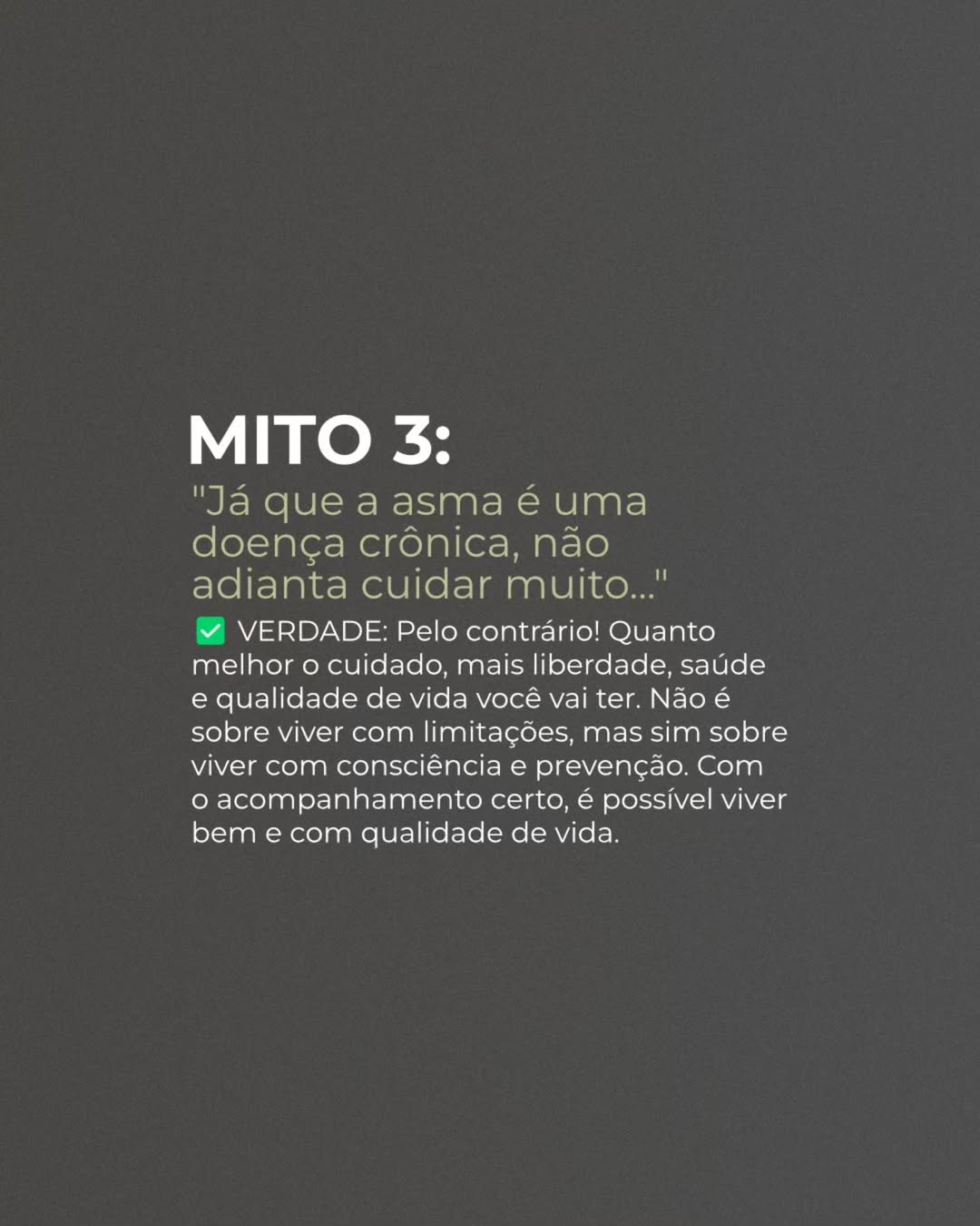 Mitos e Verdade sobre a asma!