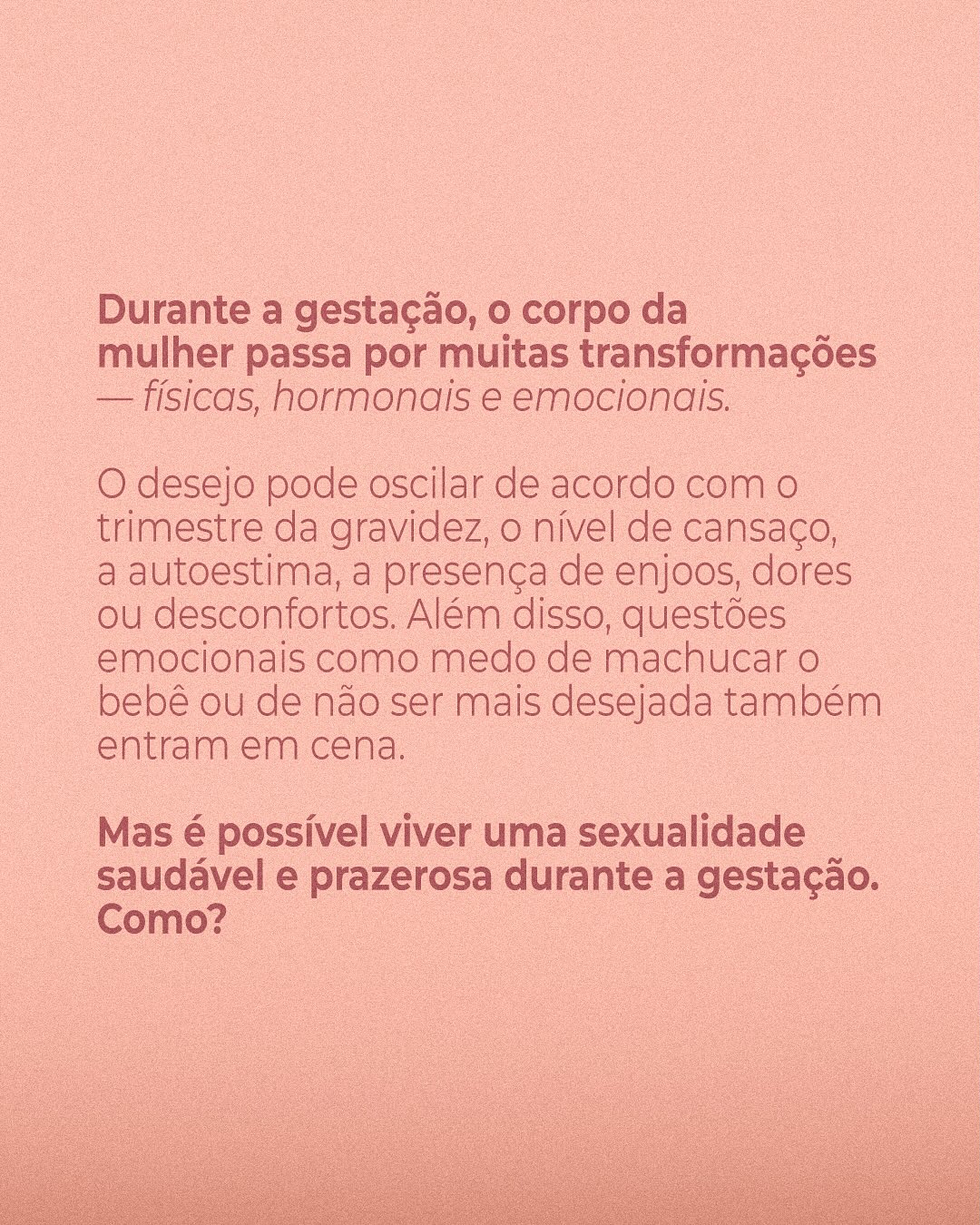 A sexualidade na gravidez!