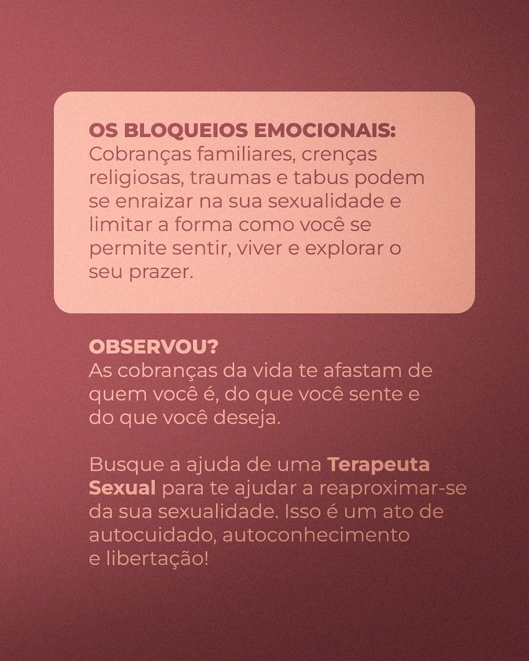Conte comigo e com a terapia sexual para te ajudar nesse processo!