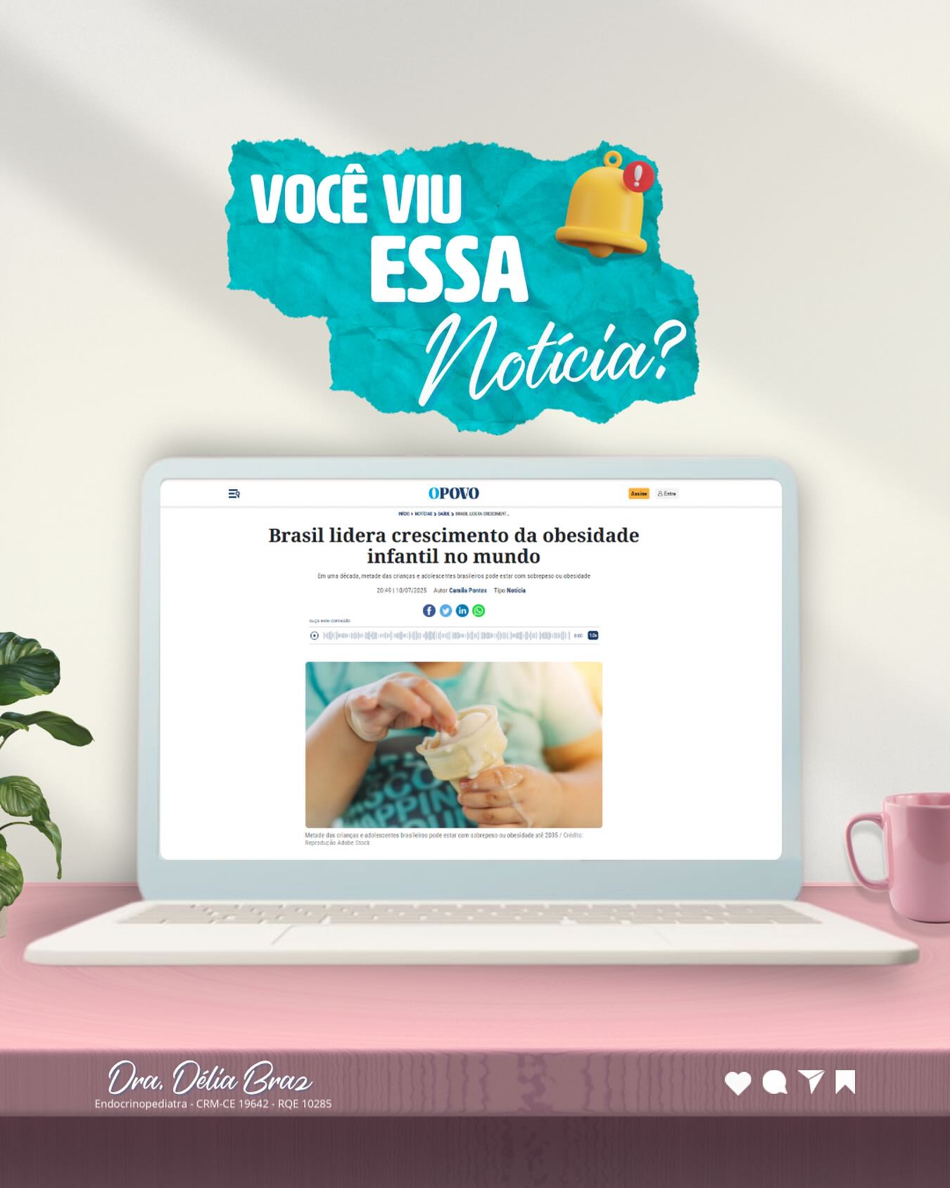 A obesidade infantil tem avançado de forma alarmante no Brasil.