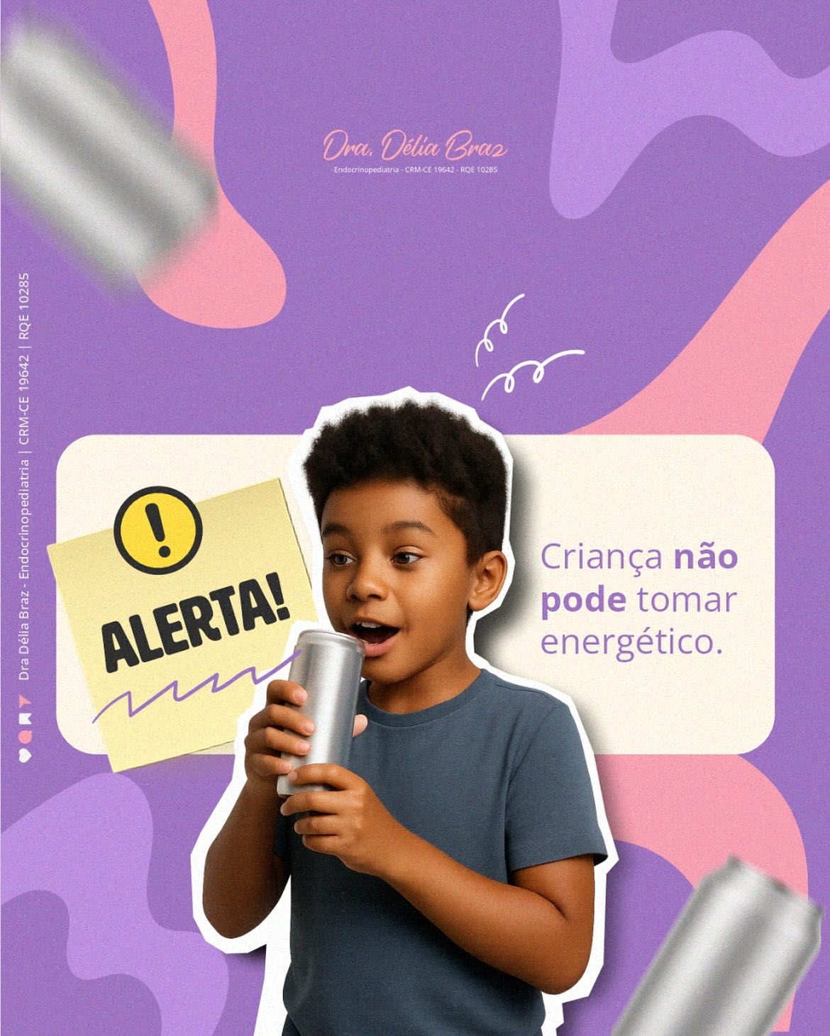 Você sabia que o consumo de energéticos por crianças e adolescentes representa um sério risco à saúde?