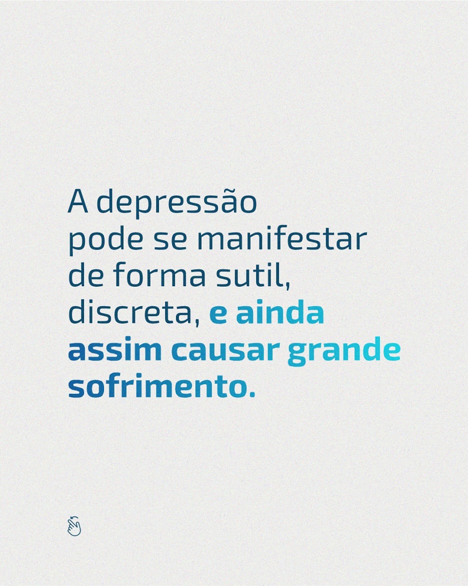 Sinais silenciosos de depressão.