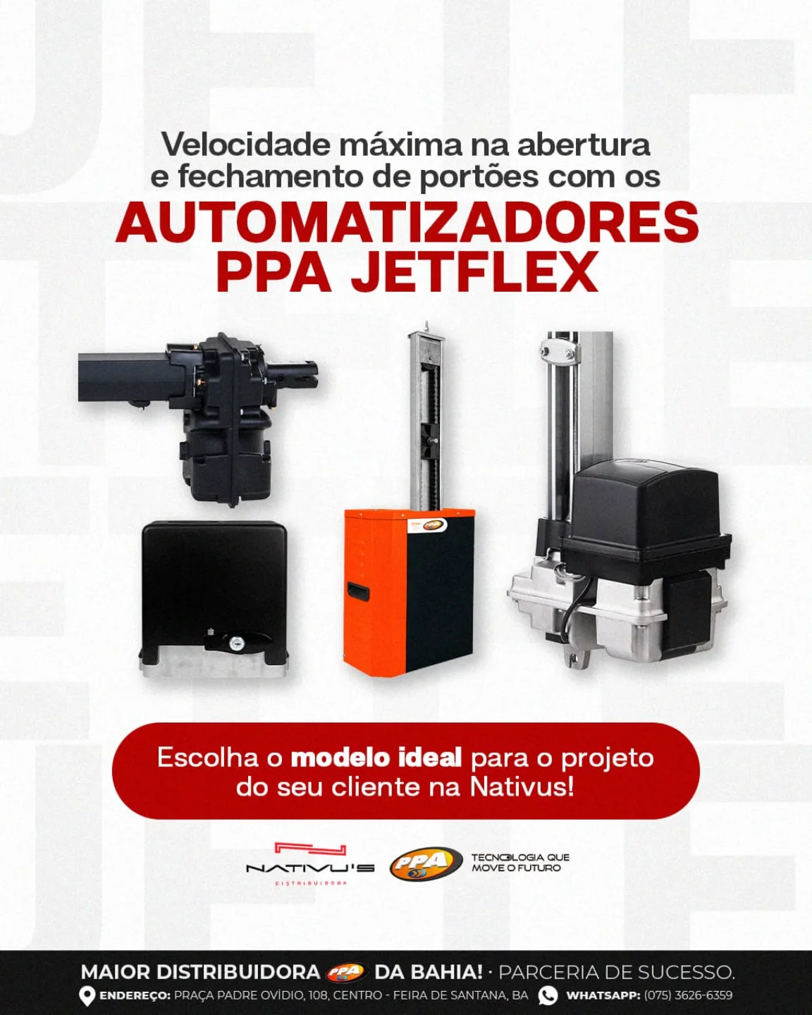 Com os automatizadores PPA Jetflex, seu projeto vai além do básico e surpreende pelo desempenho!