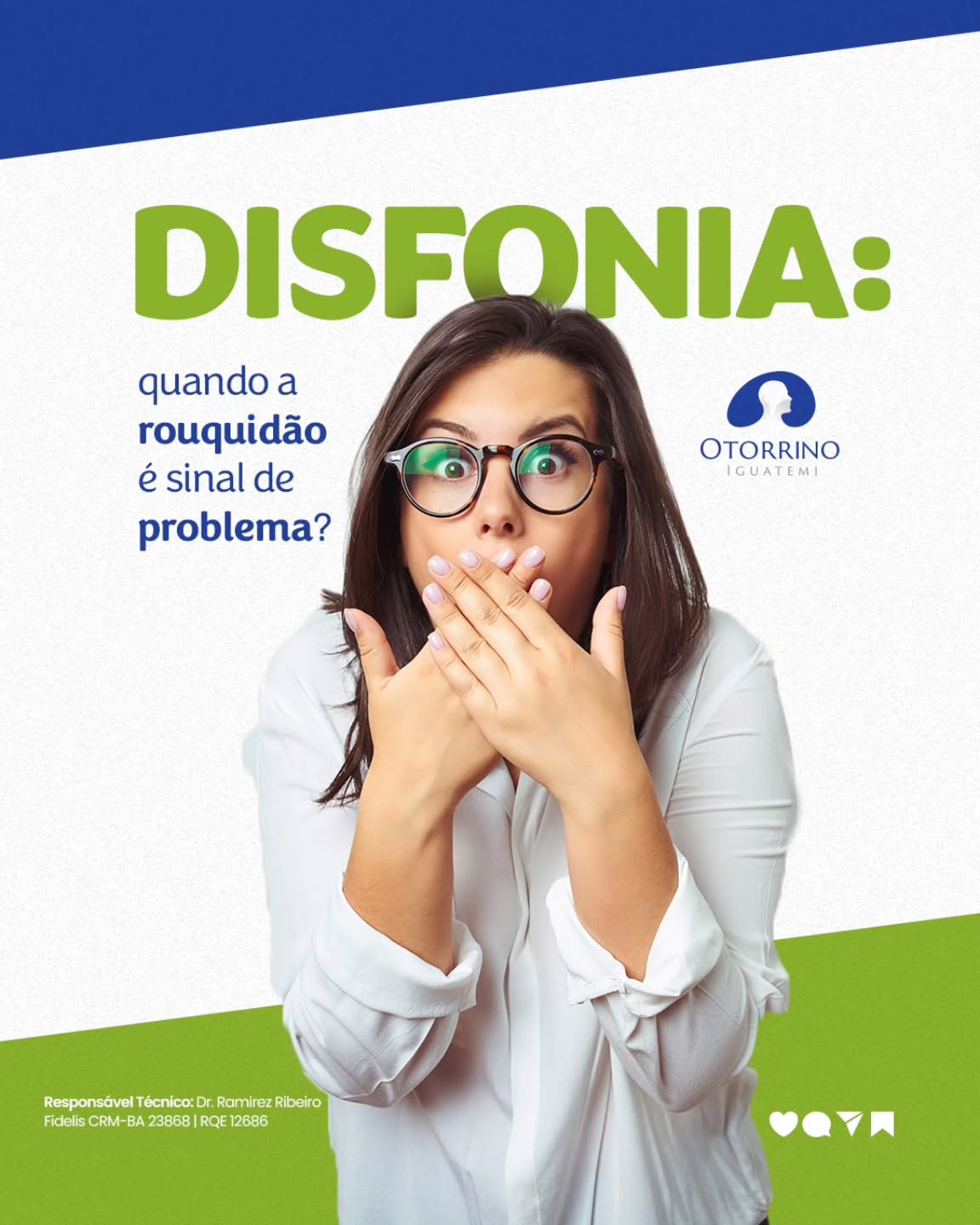 Responsável técnico Otorrino Iguatemi: Dr. Ramirez Ribeiro Fidelis CRM-BA 23868 | RQE 12686   Av. Tancredo Neves, 620, Caminho das Árvores (71) 3015-0100 Salvador - Bahia