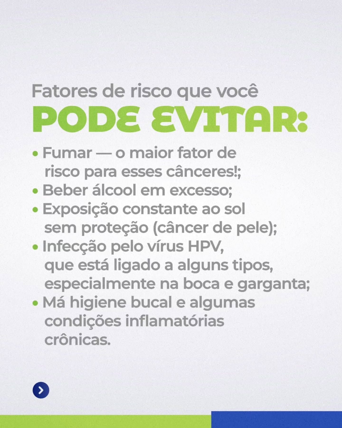 Você sabia que existem vários tipos de câncer que podem surgir nessa região?