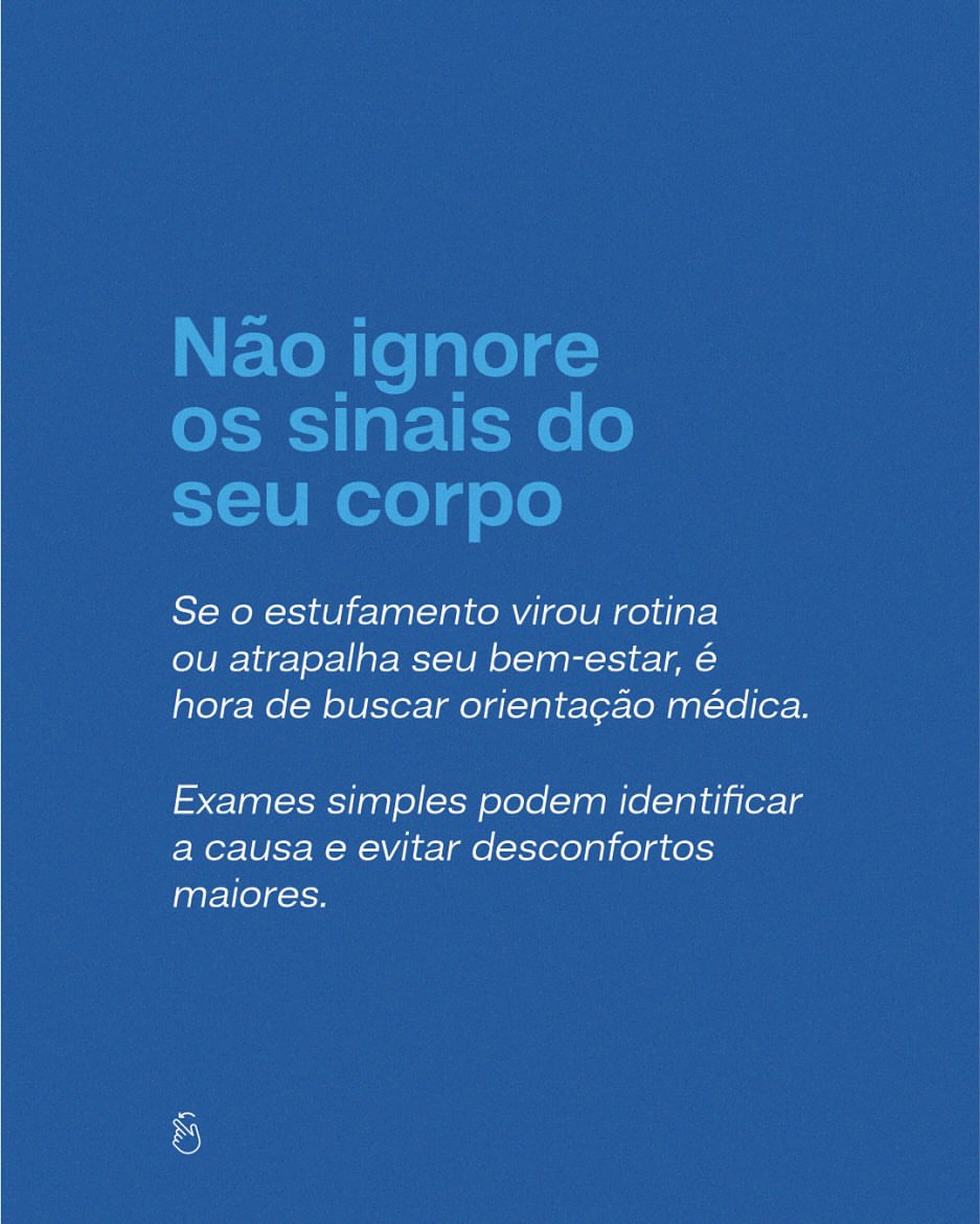 Se sente estufado depois das refeições?