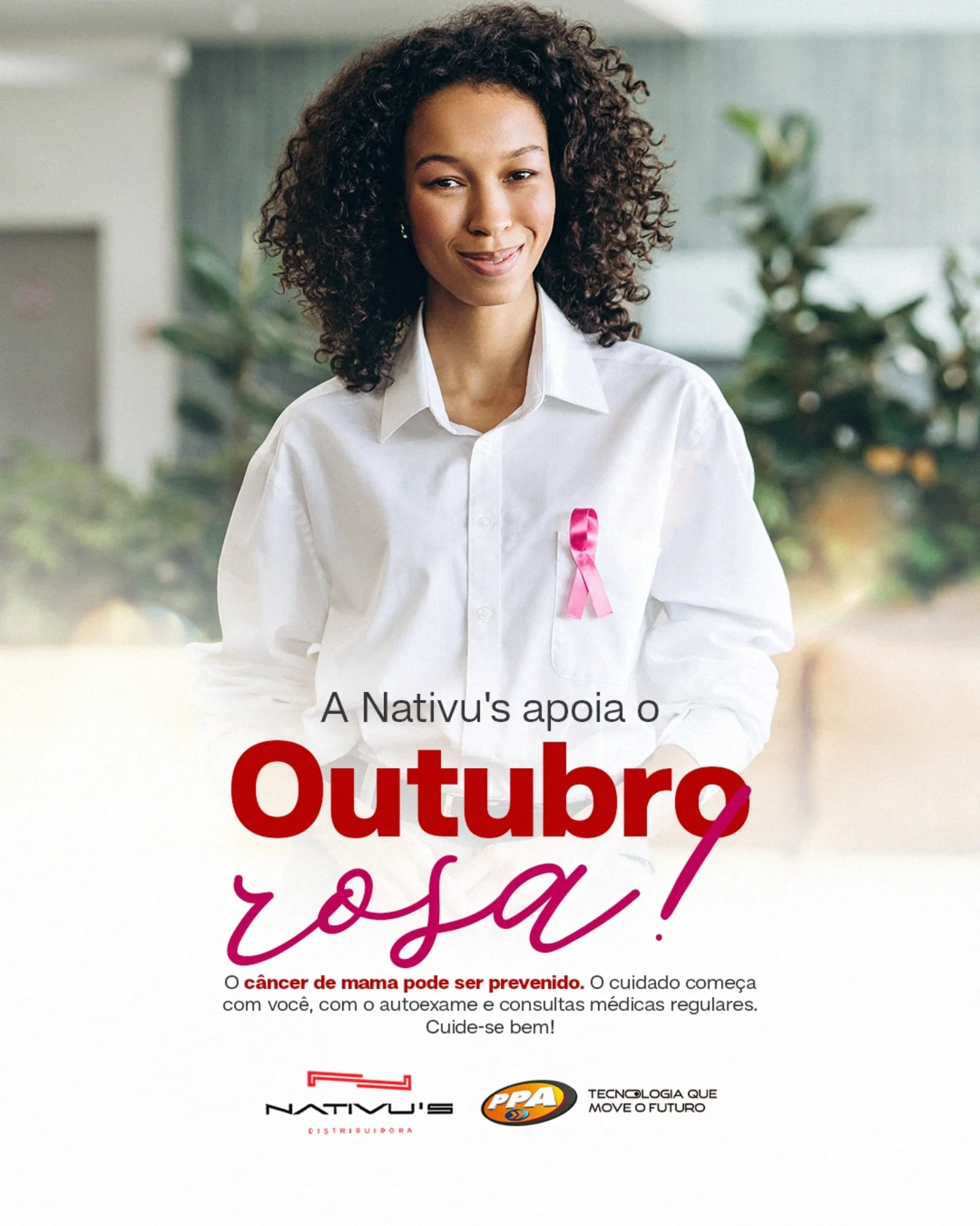 Neste Outubro Rosa, lembre-se: a prevenção é o melhor caminho. Cuide-se bem, porque a sua saúde é o seu maior bem!