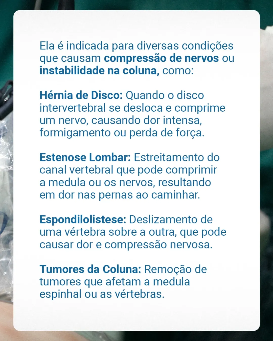Dr, a microcirurgia da coluna é para mim?
