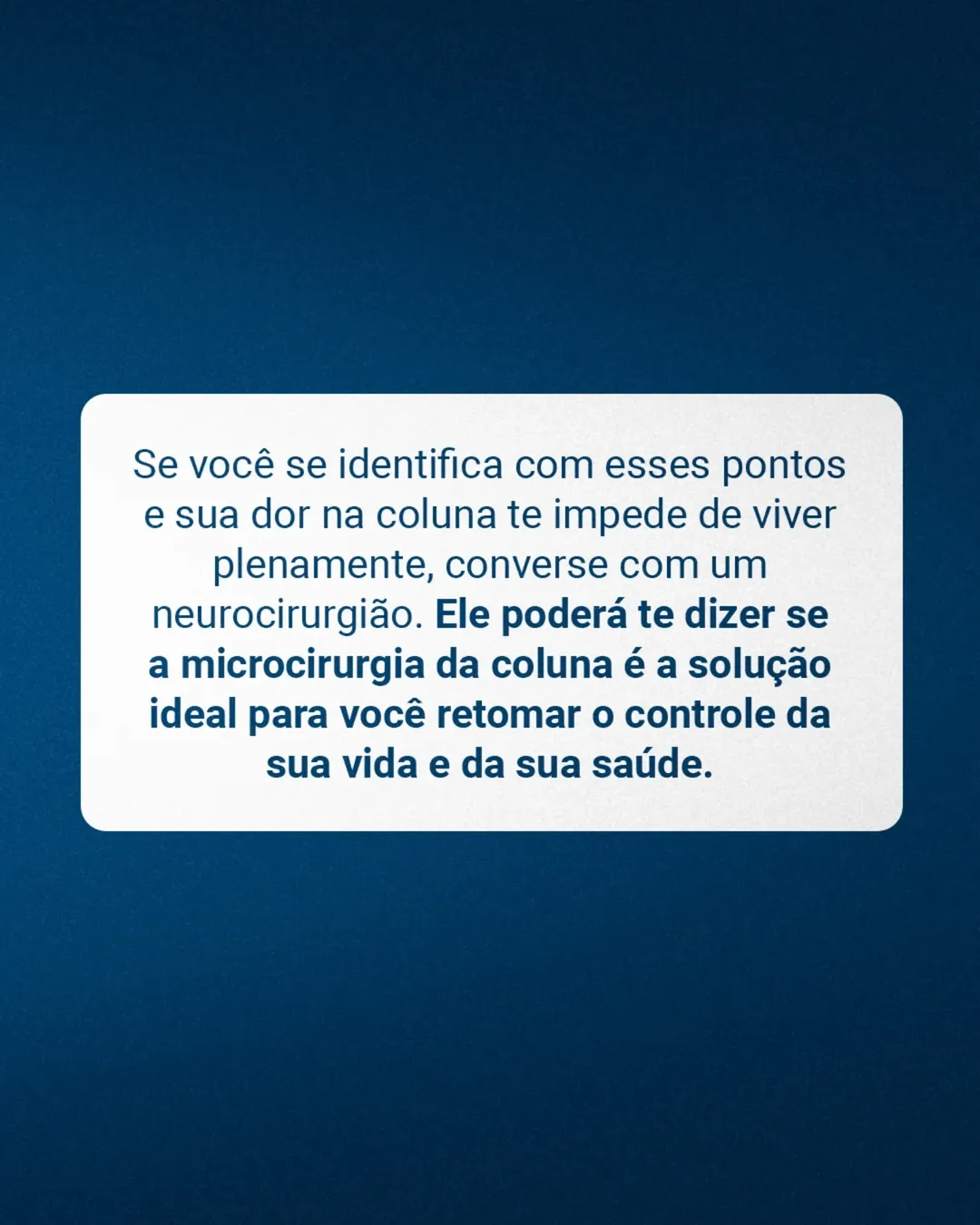 Dr, a microcirurgia da coluna é para mim?