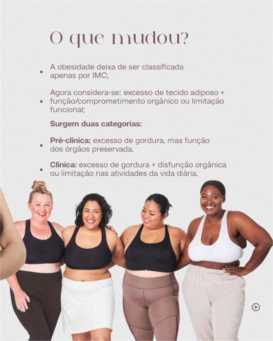 Obesidade clínica x Obesidade pré - clínica