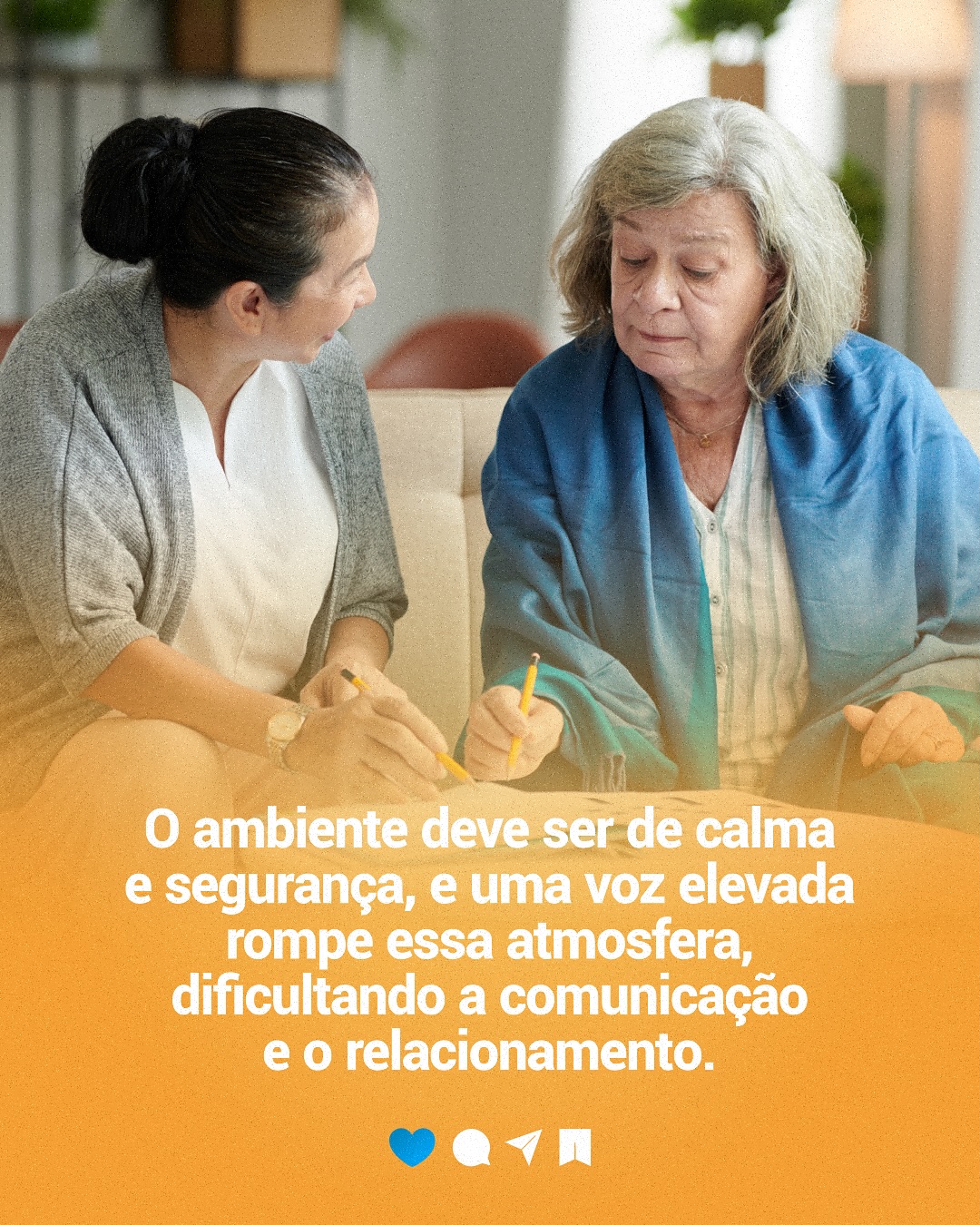 Falar alto com um idoso com  Alzheimer não fará você ser ouvido!