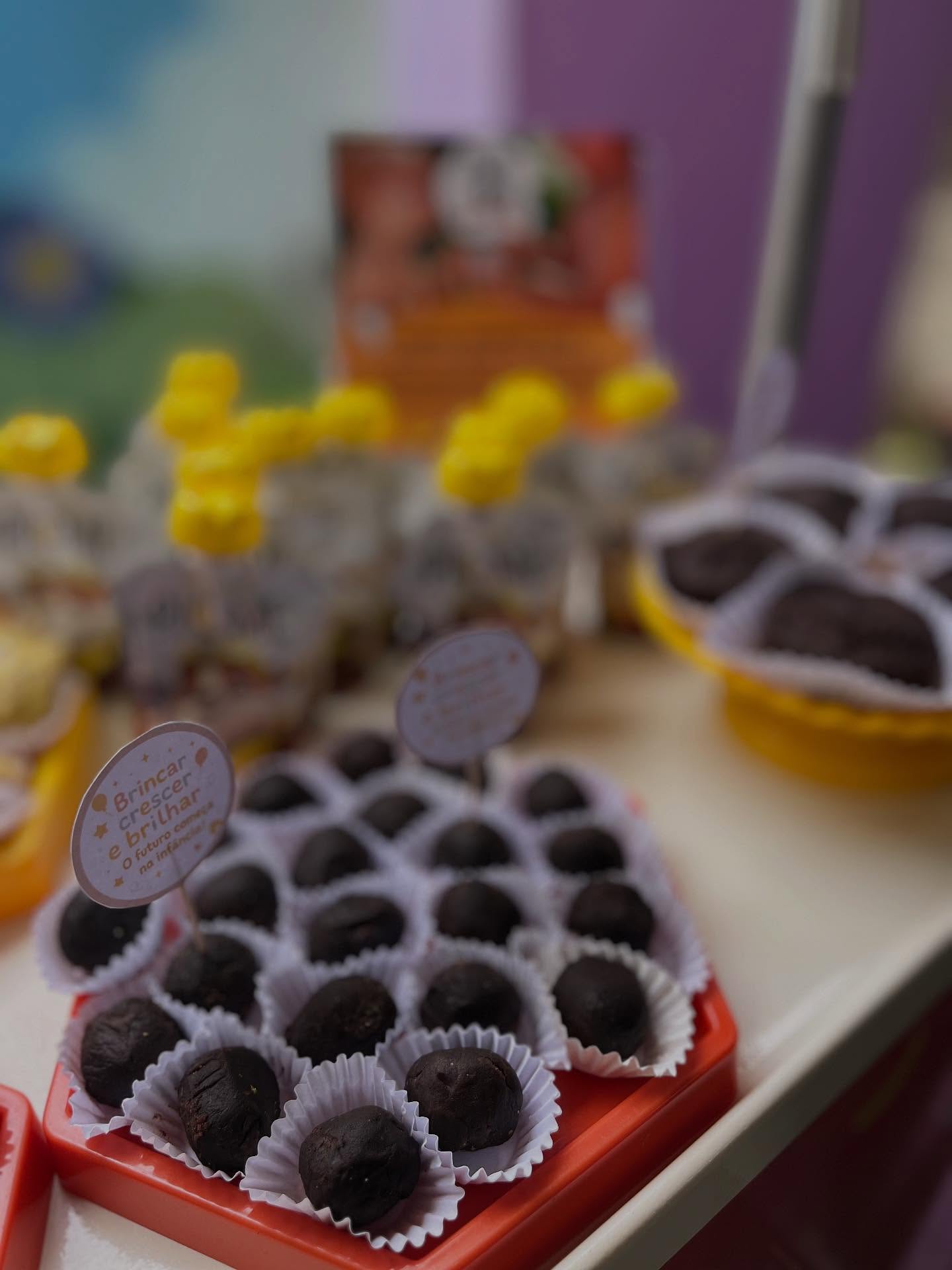 Foi especial demais ver os pequenos experimentando e aprovando os nossos lanchinhos saudáveis e nutritivos