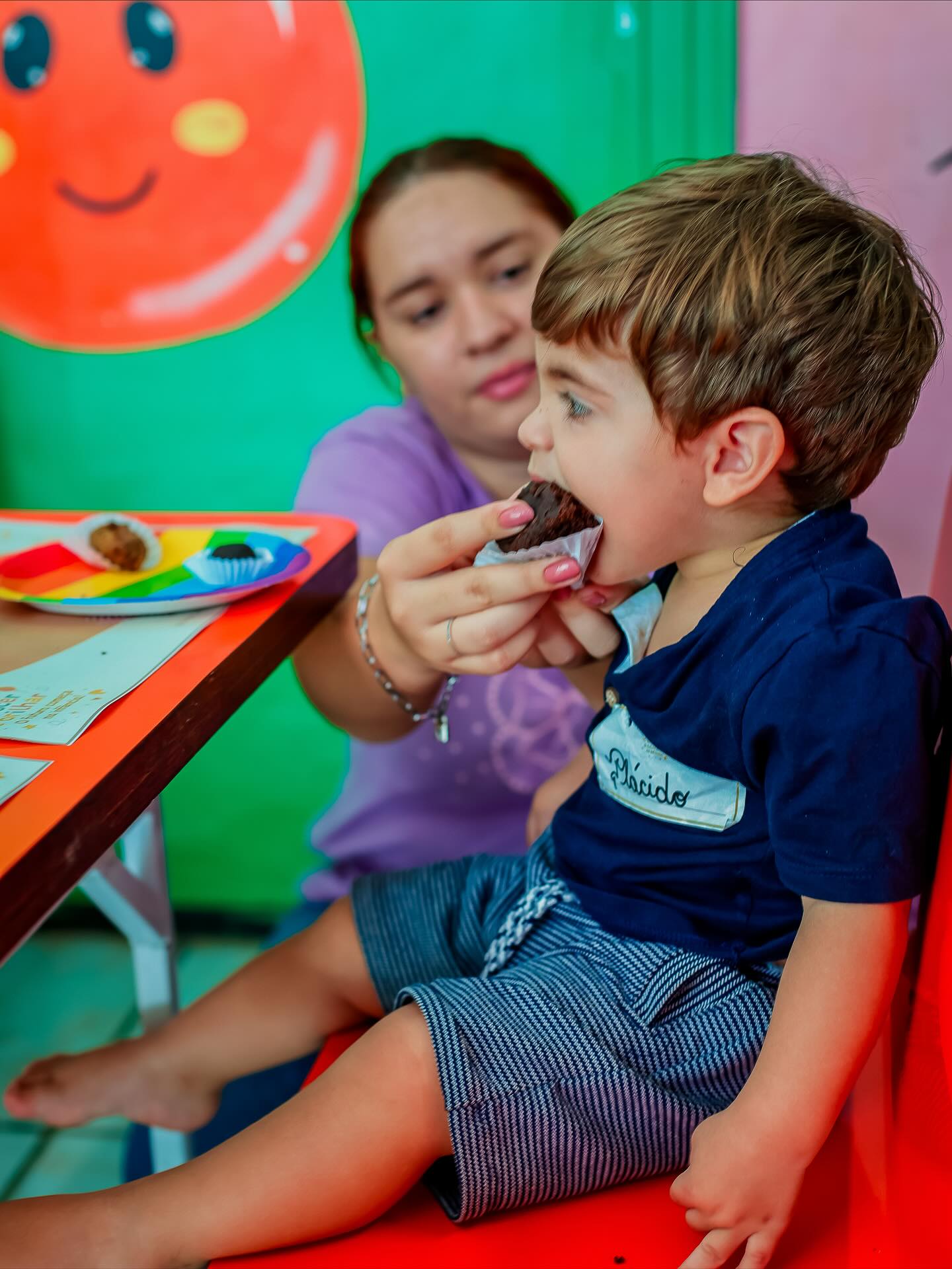 Foi especial demais ver os pequenos experimentando e aprovando os nossos lanchinhos saudáveis e nutritivos