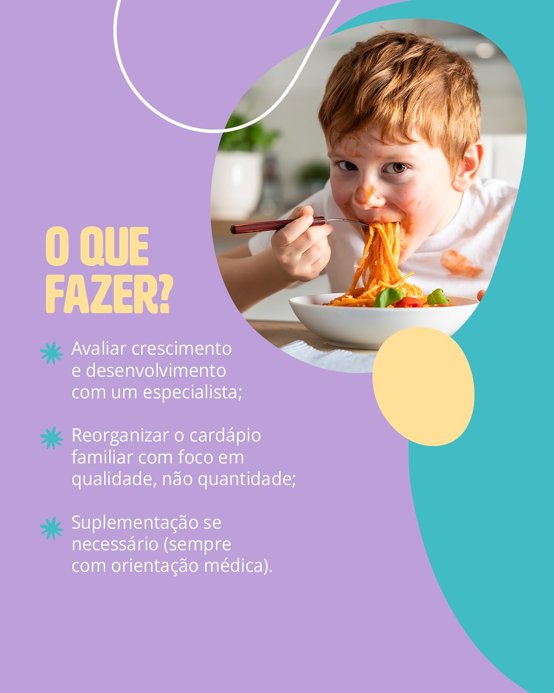 Criança que come 'bem' ma não se desenvolve