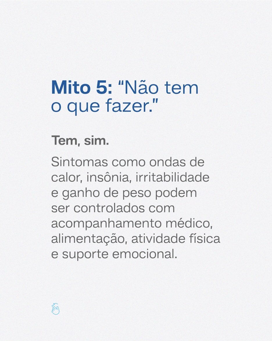 5 mitos sobre a Menopausa