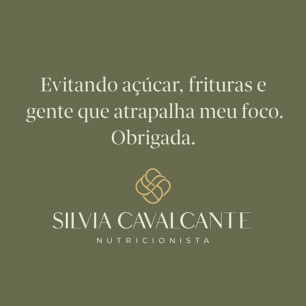 Evite comer tudo que tire o seu foco!Dra. Silvia Cavalcante Nutricionista (95) 99134-8232   Av Ville Roy, 891, Centro  (95) 99134-8232  Boa Vista - RR