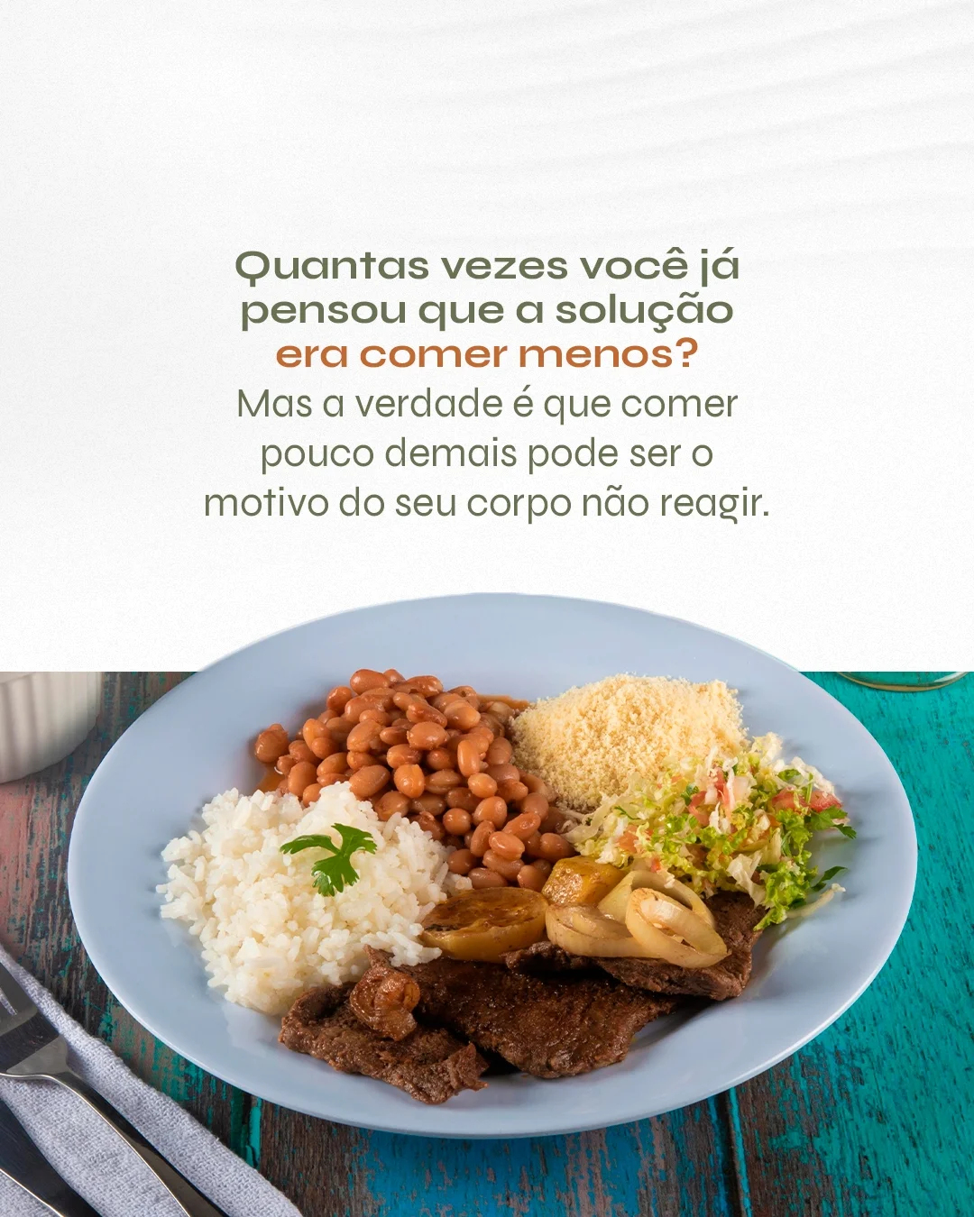 Nem sempre quem come pouco emagrece