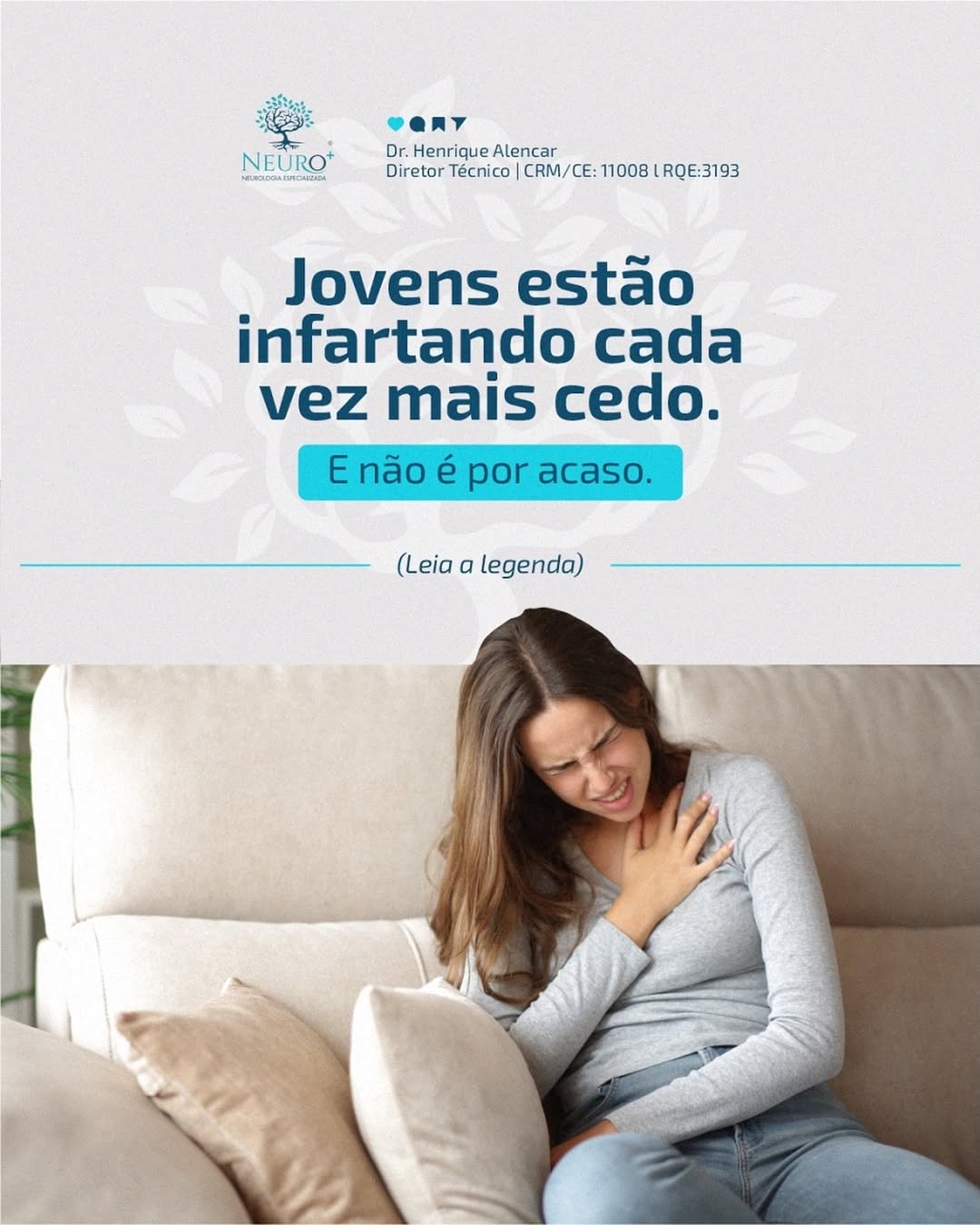 Jovens estão infartando cada vez mais cedo.