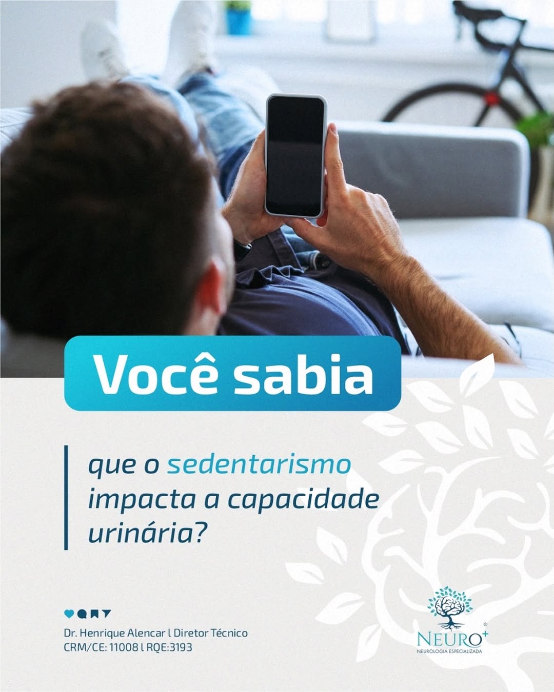 Você sabia que o sedentarismo  impcta a capacidade urinária?