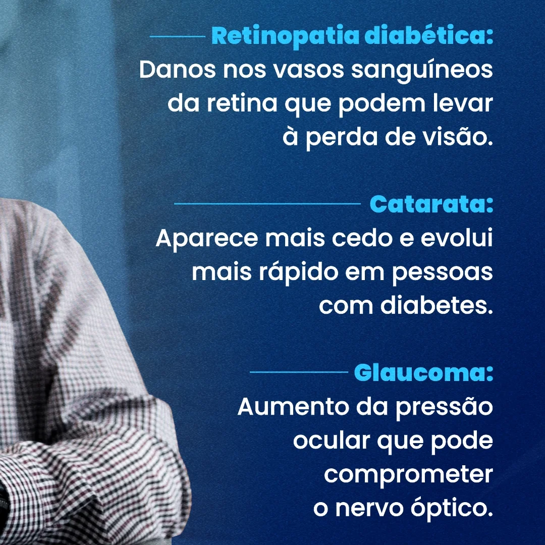 Cuidar da glicemia é também cuidar da sua visão.