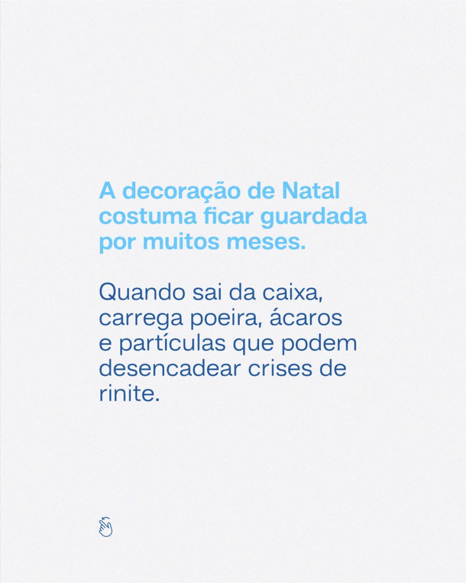 Poeira acumulada nos enfeites de Natal