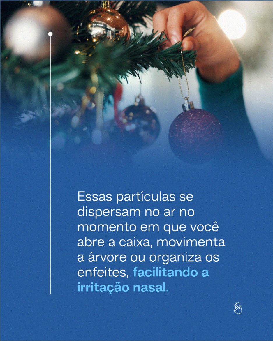 Poeira acumulada nos enfeites de Natal