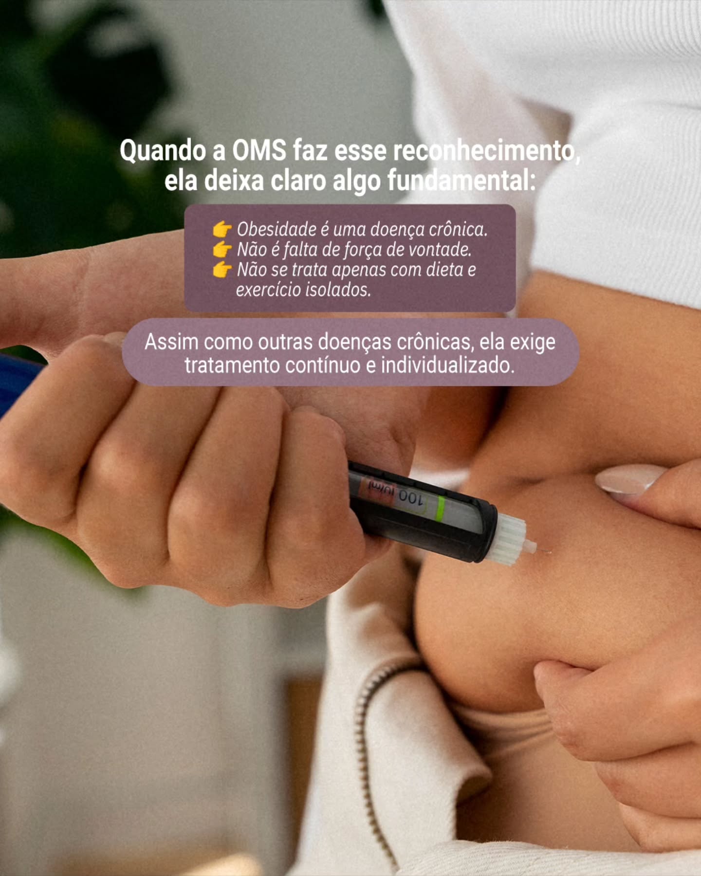 Tratar obesidade é cuidar da saúde como um todo, hoje e no futuro.