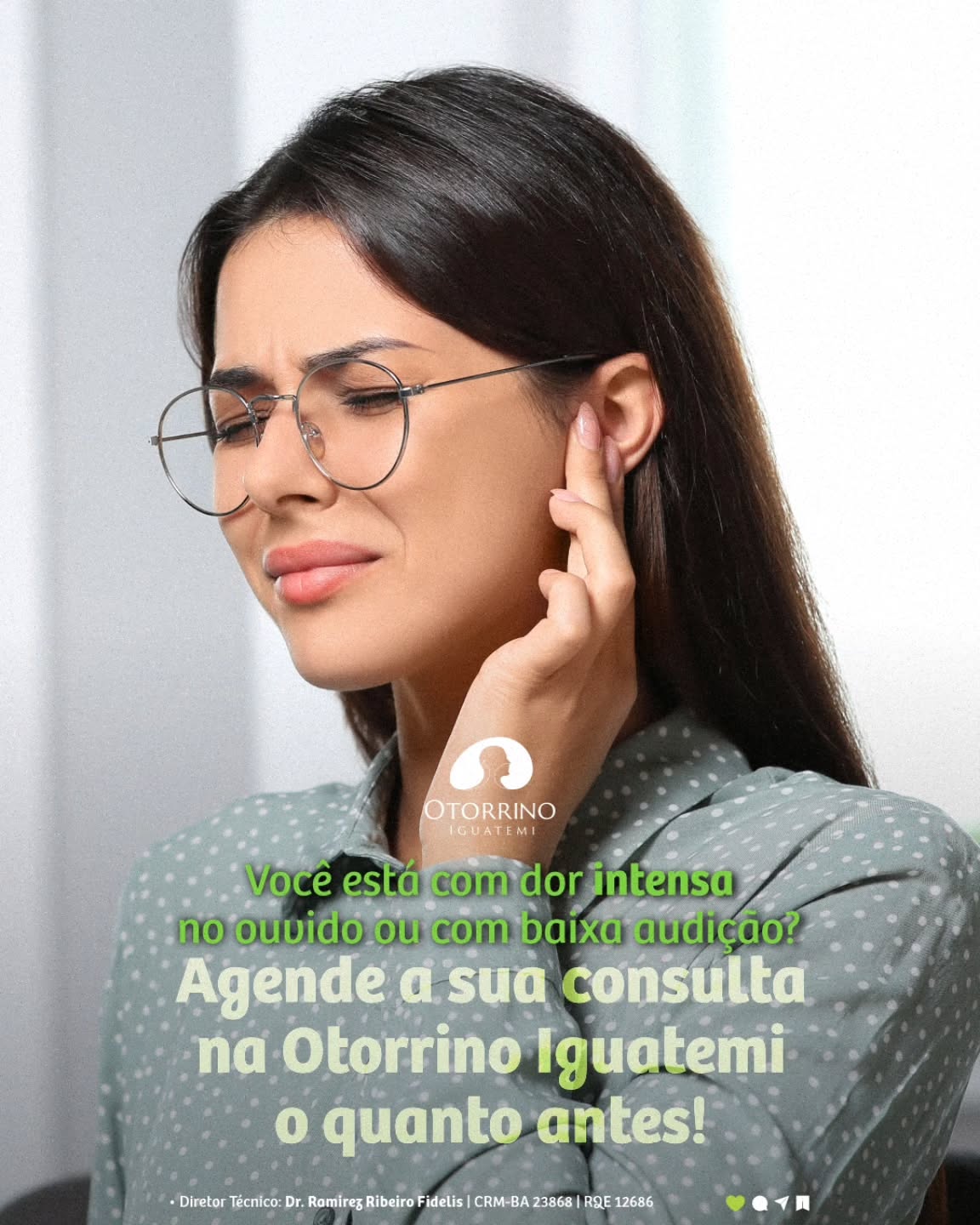 Não espere a dor piorar ou a audição diminuir ainda mais.