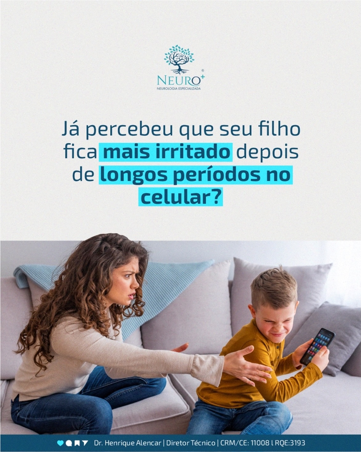 Você também percebe mudanças no comportamento do seu filho após o uso prolongado do celular?
