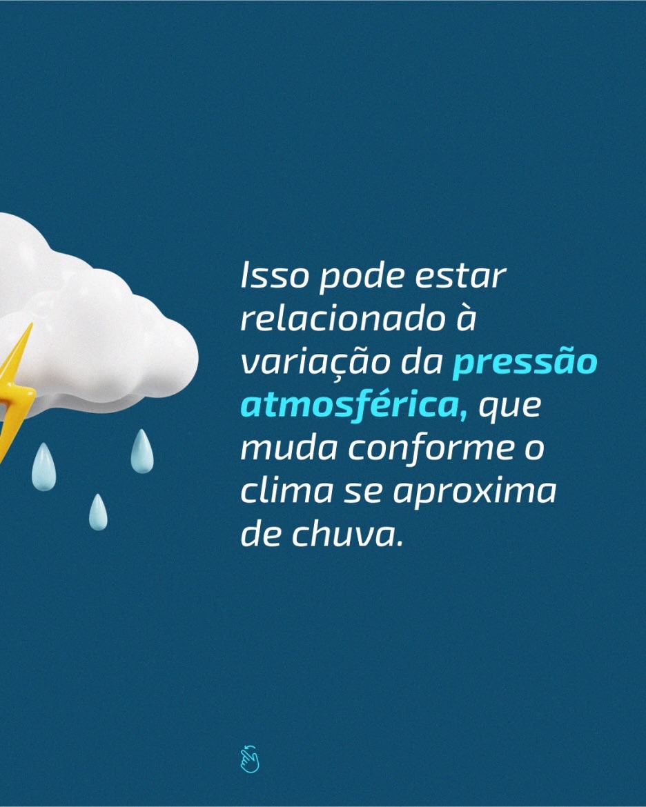Muita gente jura que sente dor nas articulações antes da chuva.