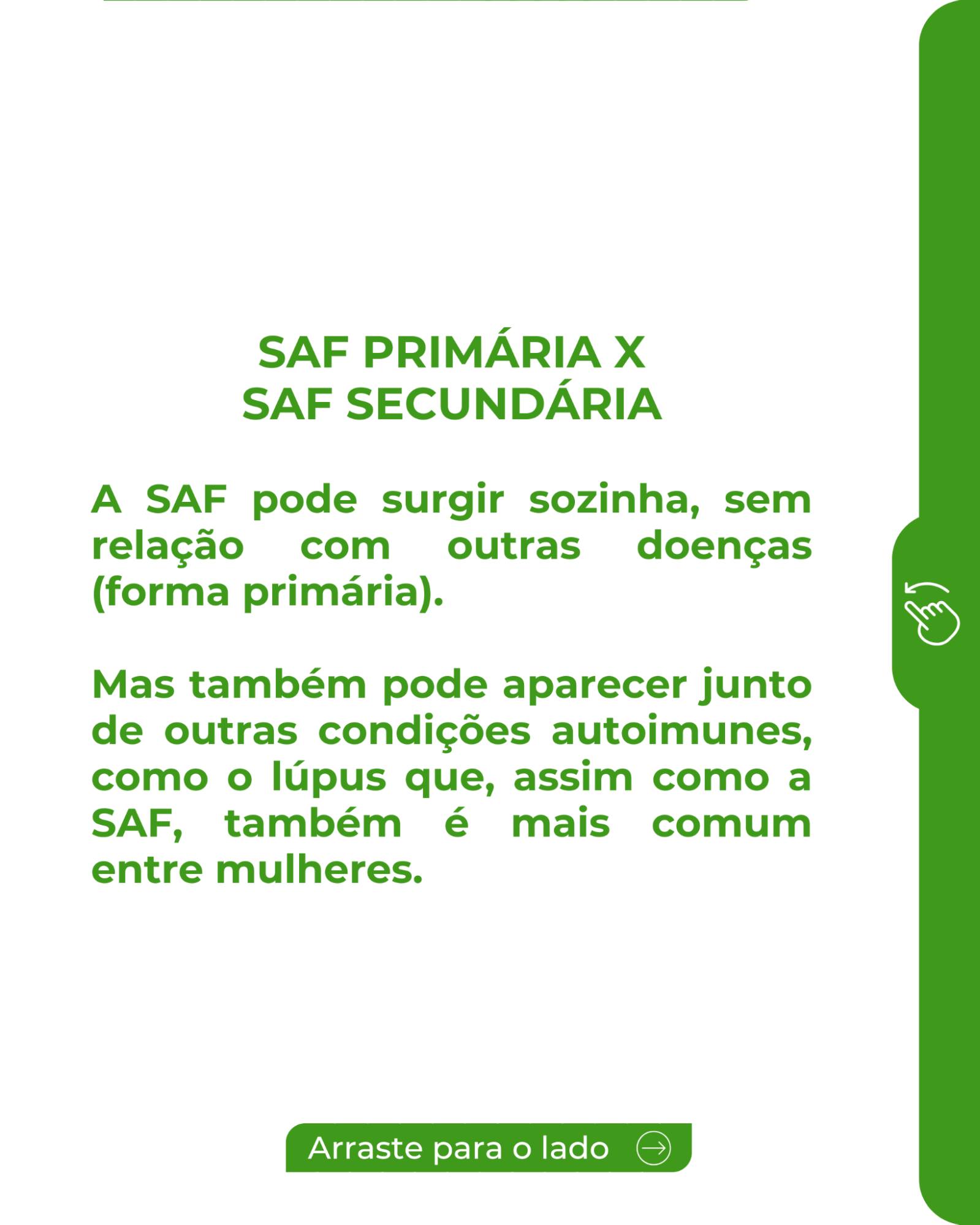 A SAF envolve muito mais do que apenas risco de trombose...