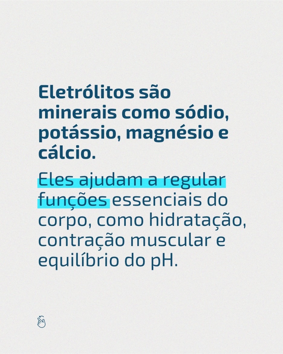 Você tem o hábito de tomar muita água com eletólitos?