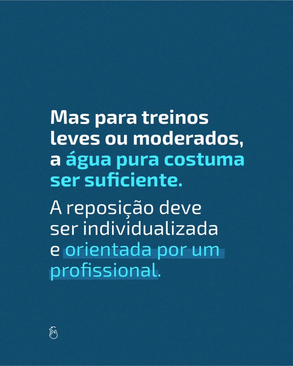 Você tem o hábito de tomar muita água com eletólitos?
