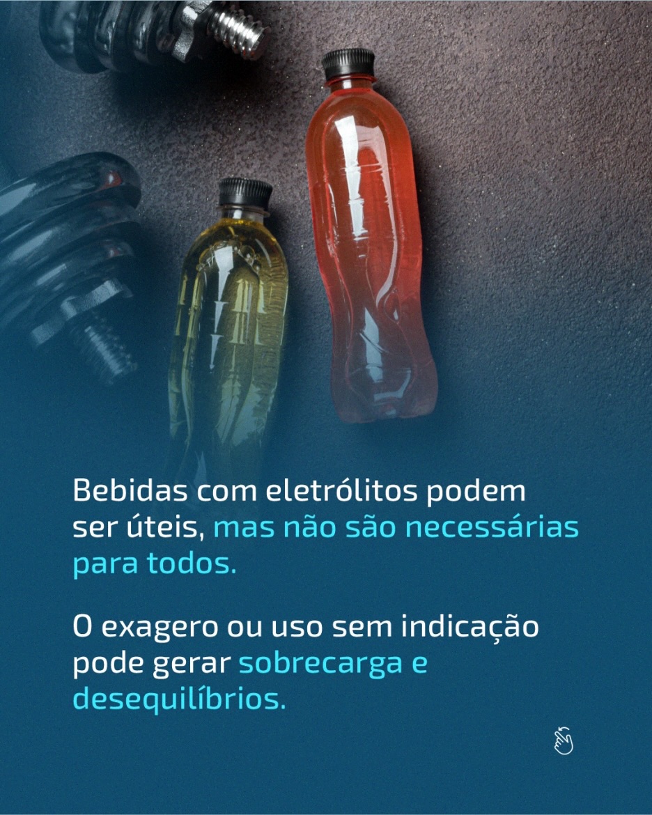 Você tem o hábito de tomar muita água com eletólitos?