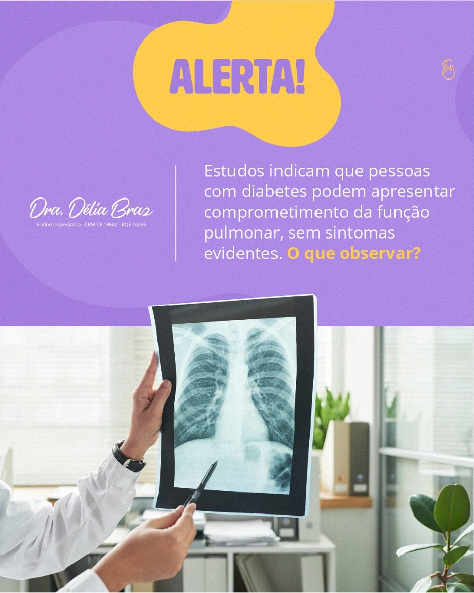 Cuidar do pulmão também faz parte do controle do diabetes.