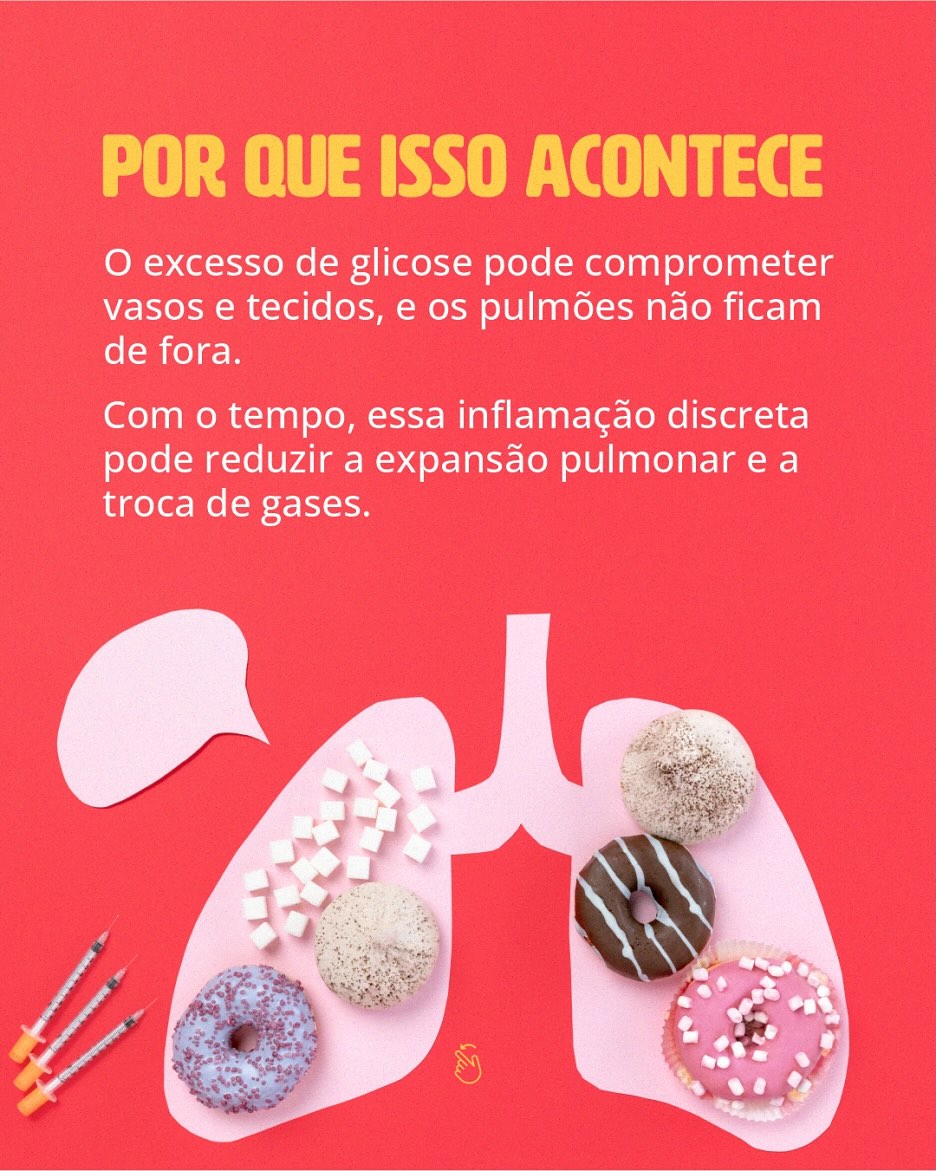 Cuidar do pulmão também faz parte do controle do diabetes.