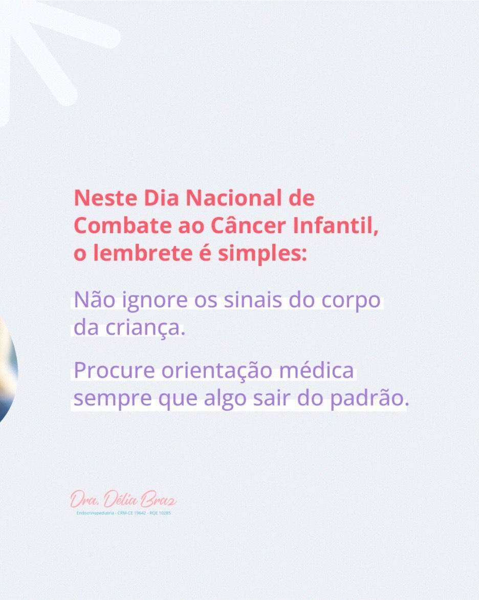 Dia Nacional de  Combate ao Câncer Infantil
