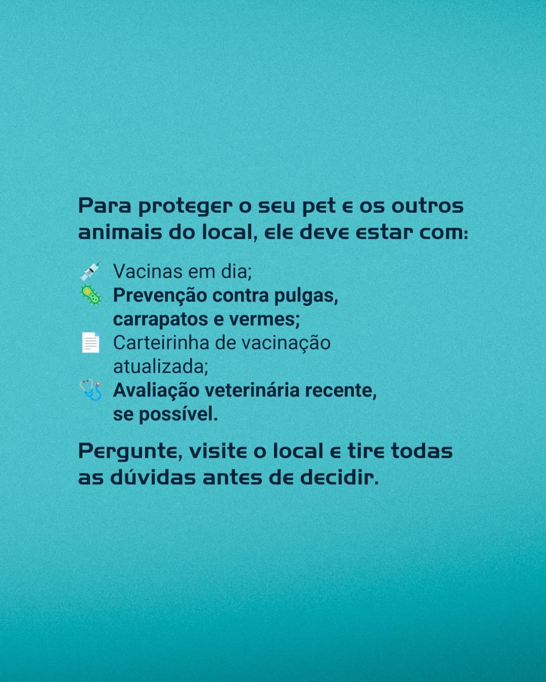 Vai viajar ou se ausentar por alguns dias?