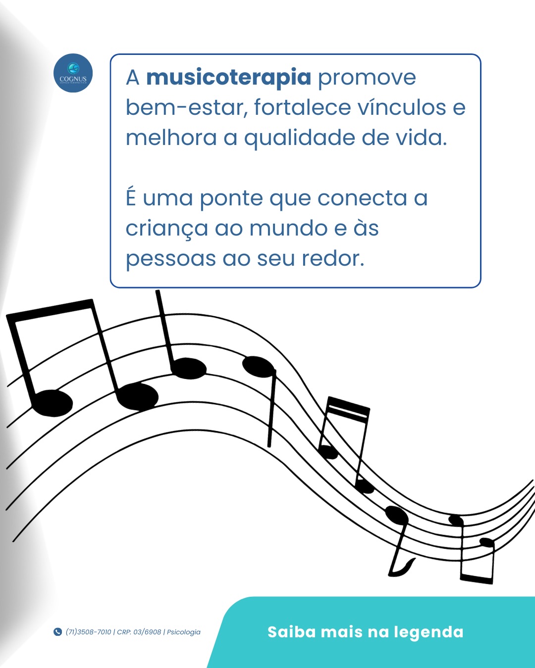 A musicoterapia não é apenas ouvir ou tocar música.